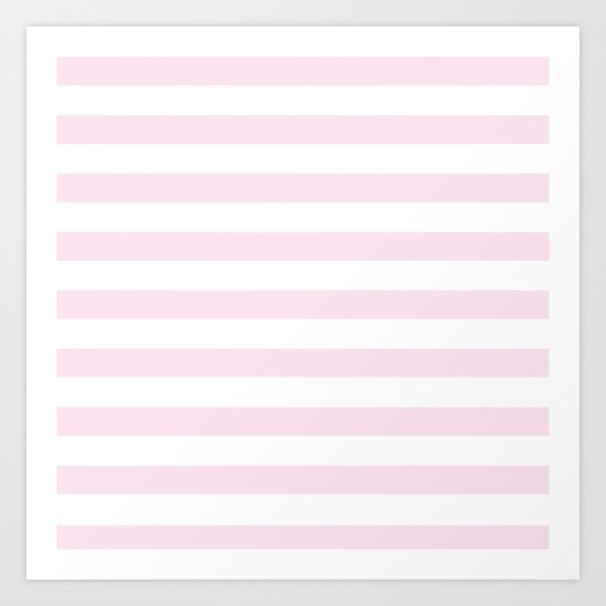 Simply Striped in Desert Rose Pink Art Print
