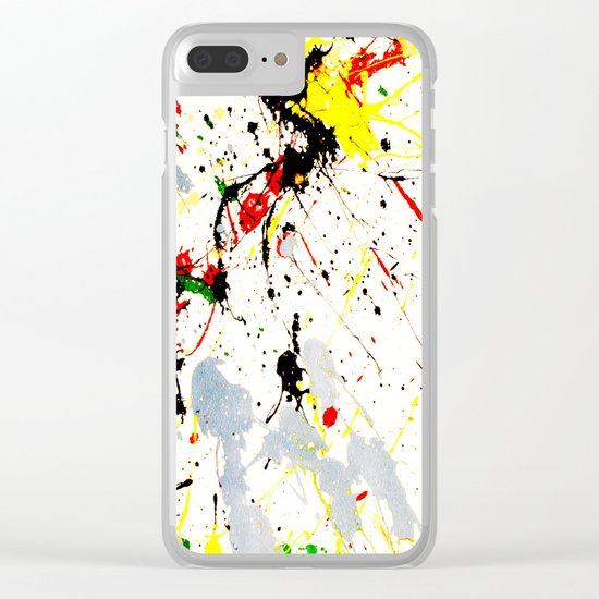 Paint Splatter Clear iPhone Case