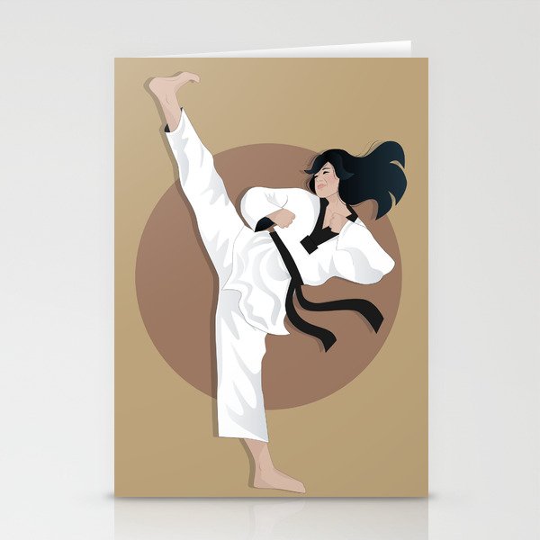 Taekwondo Fighter Stationery Cards