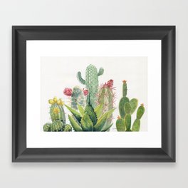 Cactus Watercolor Framed Art Print