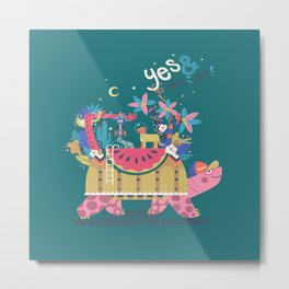 Yes and Yes Yes 005 Turtle Metal Print | Graphicdesign, Digital 