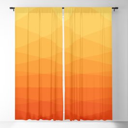 Orange and yellow ombre polygonal geometric pattern Blackout Curtain