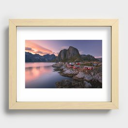 Iconic view of Lofoten Recessed Framed Print