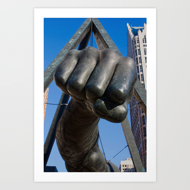Detroit Joe Louis Fist Art Print By Alfesdesigns Society6