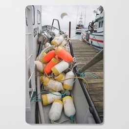 Crab Boat Dungeness Float Nautical Dock Oregon Coast Pacific Ocean Commercial Fishing F/V Industrial Seafood Northwest Cutting Board
