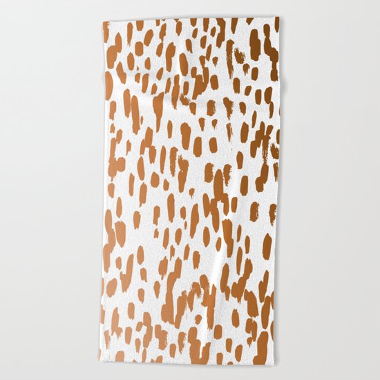Copper Brushstrokes #society6 #decor #interiors Beach Towel