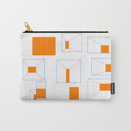 ORANGE ABSTRACT LIGHTS Carry-All Pouch