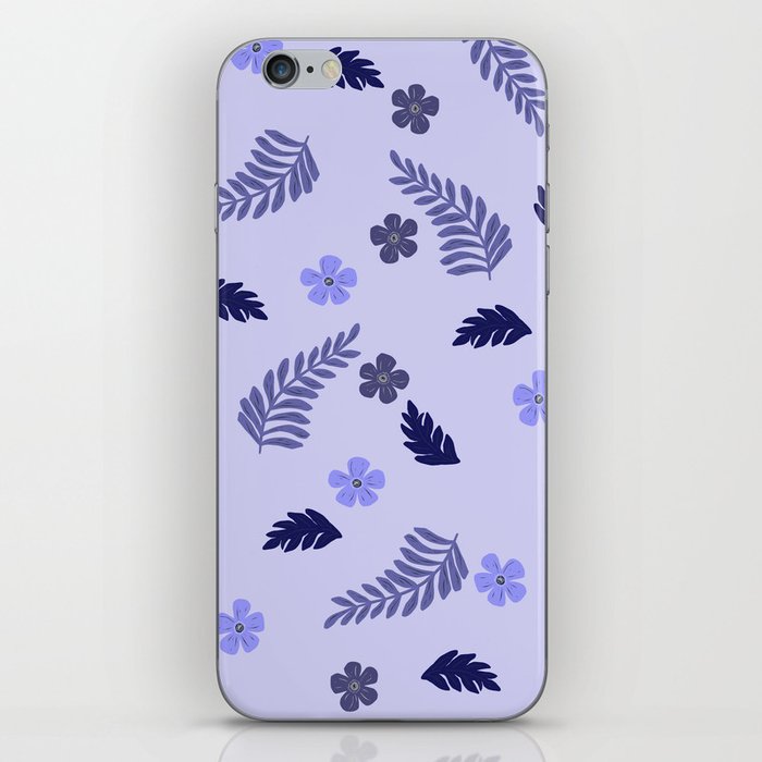 Very peri Blue Flower pattern Design iPhone Skin