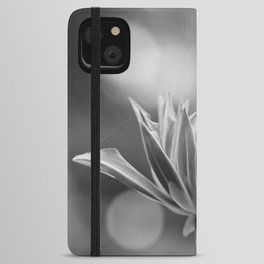 Dramatic Black And White Dahlia iPhone Wallet Case
