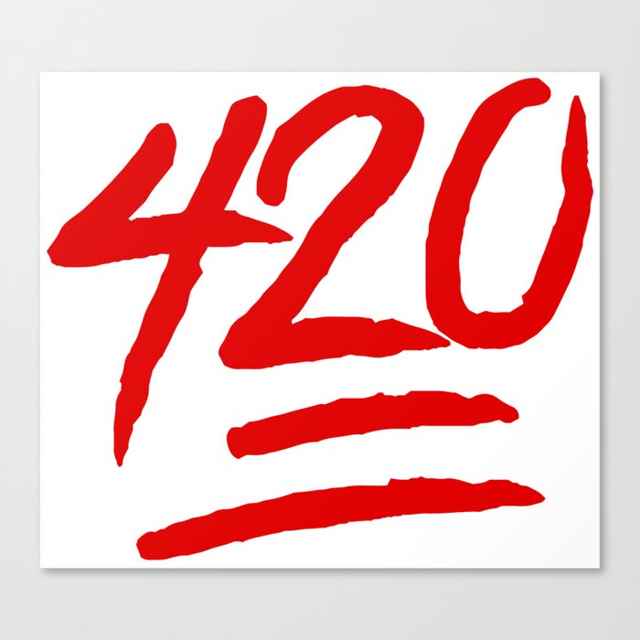 420 emoji Canvas Print