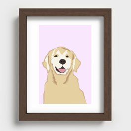 Yellow Lab with Lavender Recessed Framed Print
