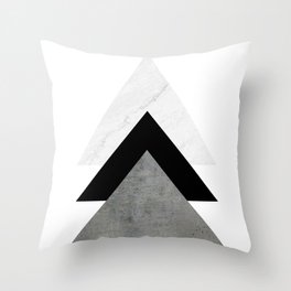 Arrows Monochrome Collage Throw Pillow