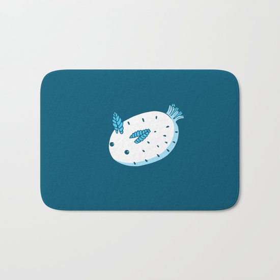 Sea Bunnies_Blue Bath Mat