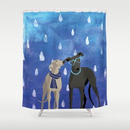 Sighthounds Watercolour Shower Curtain