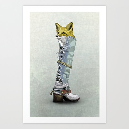 Fox in Boot Art Print
