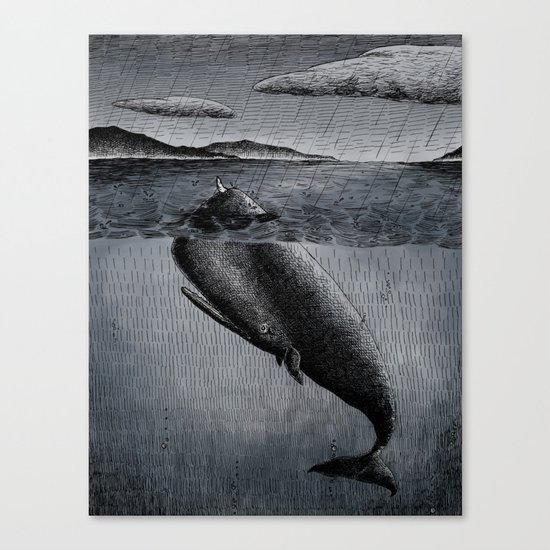 Fish and Bird Canvas Print