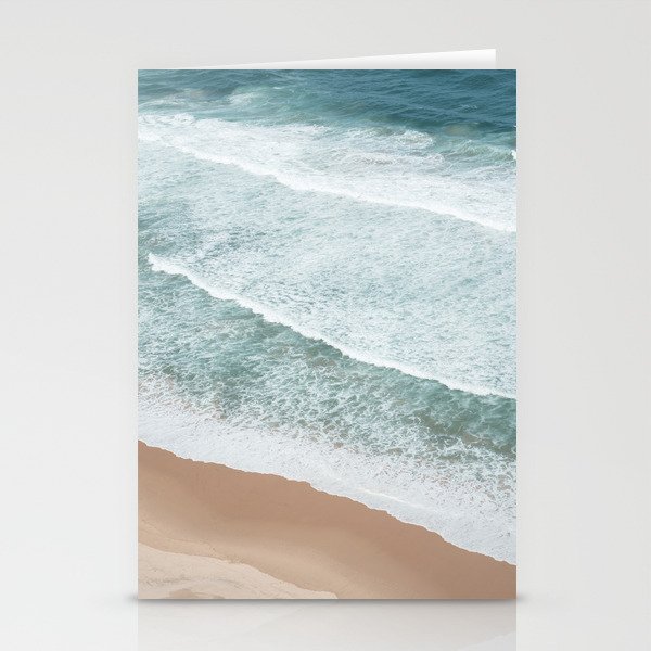 Blue Surf Waves in Portugal Travel Photo | Coastal Beach Photography in Europe Art Print Stationery Cards