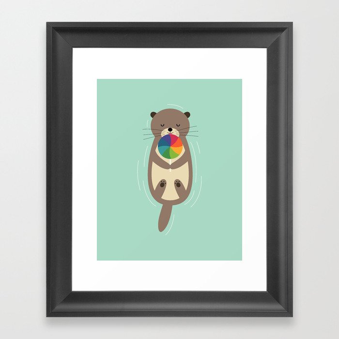 Sweet Otter Framed Art Print