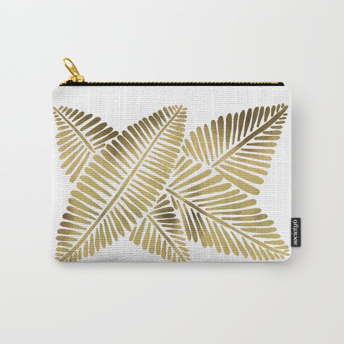 Tropical Banana Leaves – Gold Palette Carry-All Pouch