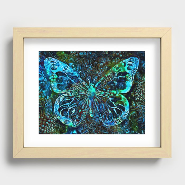 Peacock Butterfly Recessed Framed Print