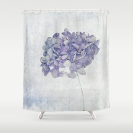 Blue Vintage Hydrangea Shower Curtain