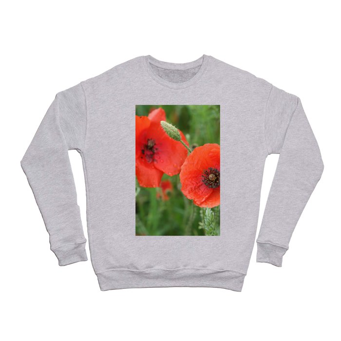 Poppies Flower Blossoms  Crewneck Sweatshirt