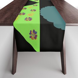 Woman At The Meadow Vintage Dark Style Pattern 50 Table Runner