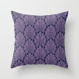 Art Deco Orchid Throw Pillow