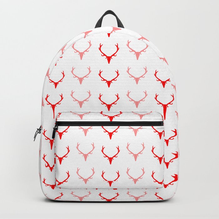 Deer Antler Pattern red Backpack