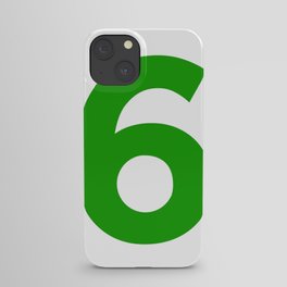 Number 6 (Green & White) iPhone Case