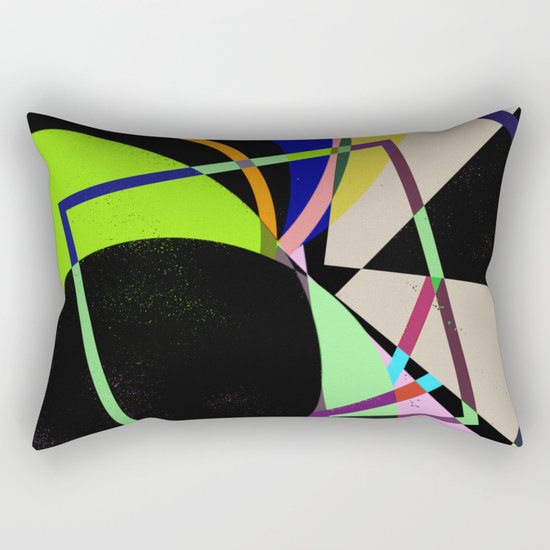 Retro Pastel X - Abstract, geometric, scandinavian pattern artwork Rectangular Pillow