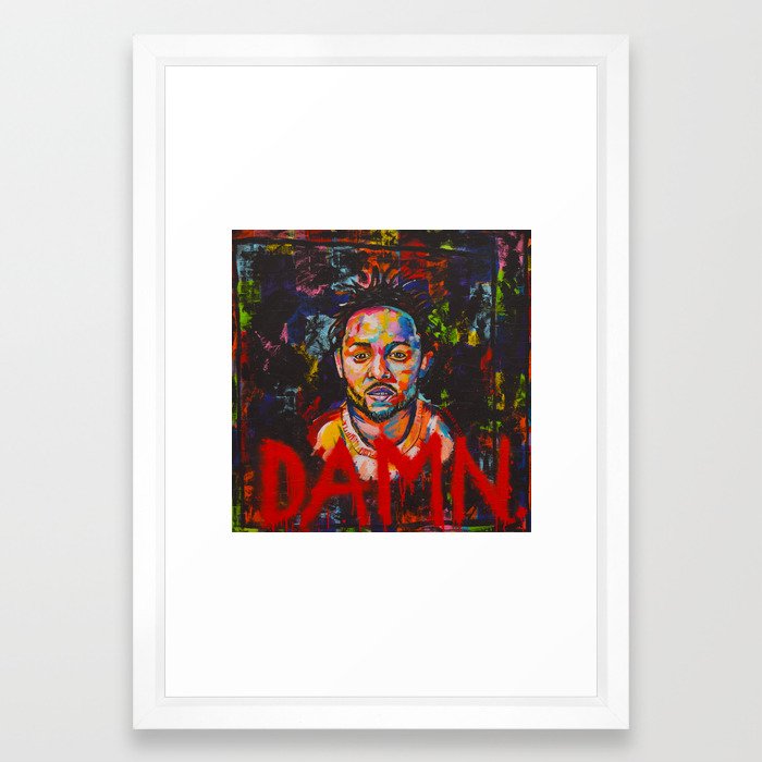 Damn Kendrick Lamar Framed Art Print By Lindsayrizziart Society6