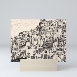 Oia, Santorini, Greece Mini Art Print