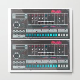 TR-808 Drum Machine- 752.3 Metal Print | Electronicmusic, Musicart, Colored Pencil, Art, Digital, Drummachine, Ink Pen, Musicproductionart, Hiphop, Drawing 
