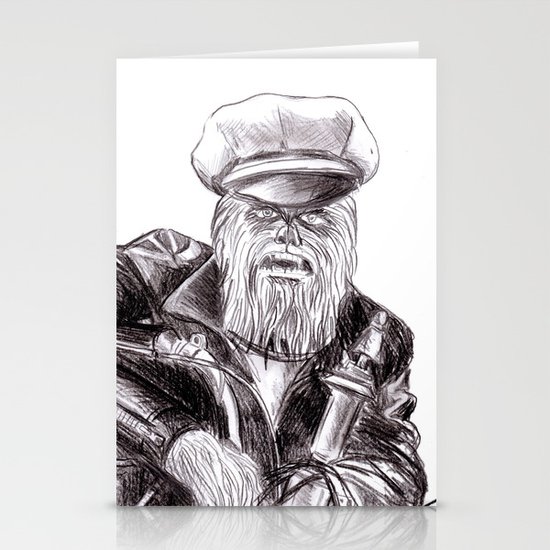 wookie wild one Stationery Cards