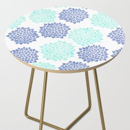 Dahlia Burst Mint and Blue Side Table