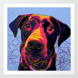 Brown Labrador Art Print