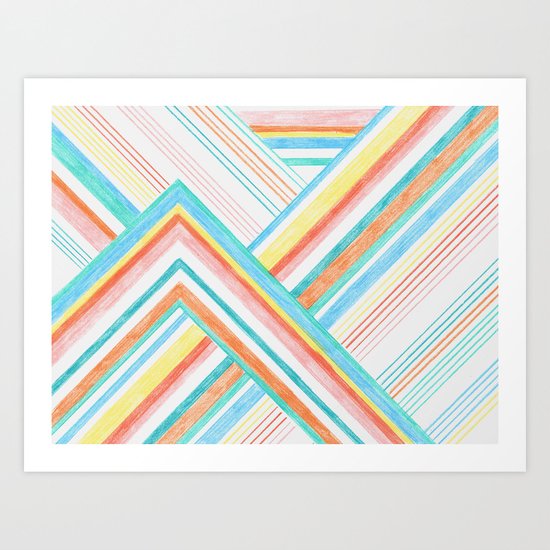 Peaks Art Print