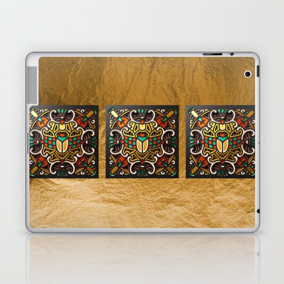 Egyptian Mandala - Wood Cut Laptop & iPad Skin