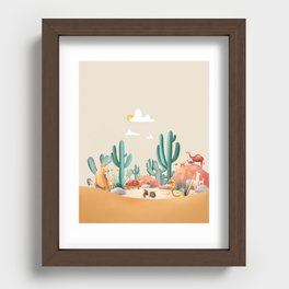 Desert Animals Recessed Framed Print