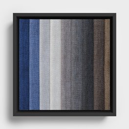 Cotton Texture Framed Canvas