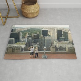 Central Park view from Rockefeller Center's rooftop Rug