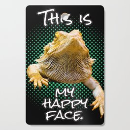 This Is My Happy Face Bearded Dragon Funny Reptile T-shirt Cutting Board