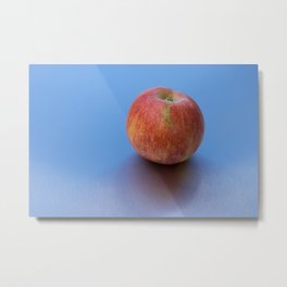 fresh tasty red apple and reflection of the sky Metal Print
