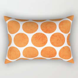 orange polka dots Rectangular Pillow