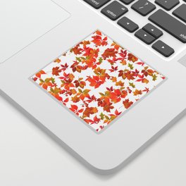 multicolored Autumn Leaves Falling  Sticker