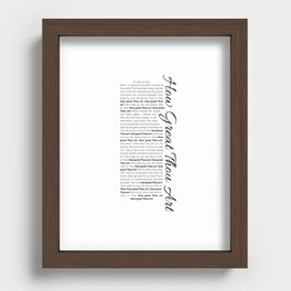 How Great Thou Art 2 Recessed Framed Print