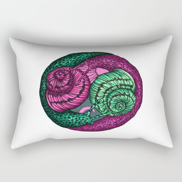 circle of snails Rectangular Pillow