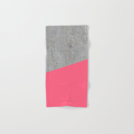 Concrete and pink Hand & Bath Towel