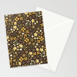 gold on brown Stationery Card